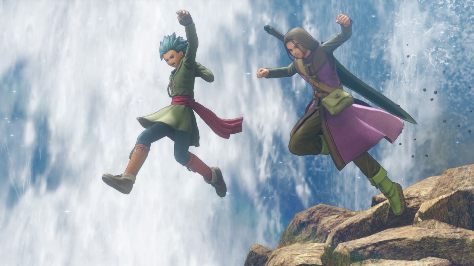 Erik and the Luminary in Dragon Quest 11 Echoes of an Elusive Age (2018)