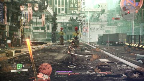 Exploring a dungeon in Scarlet Nexus