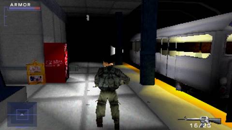 Exploring a level in Syphon Filter