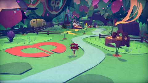 Exploring a level in Tearaway Unfolded