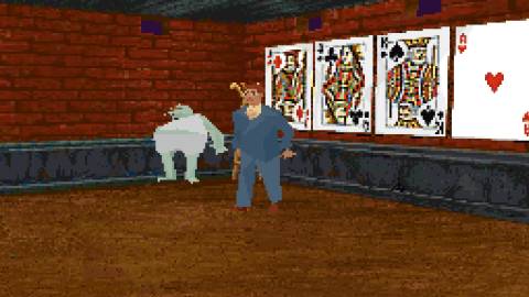 Exploring a room in Alone in the Dark 2 (1993)