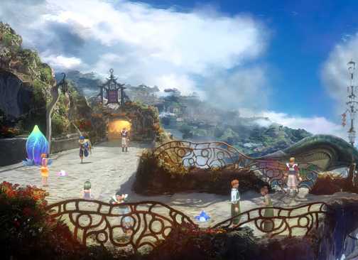 Exploring a town in Baten Kaitos Eternal Wings and the Lost Ocean