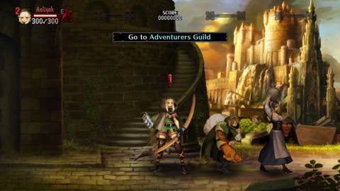 Exploring a town in Dragon Crown (2013)