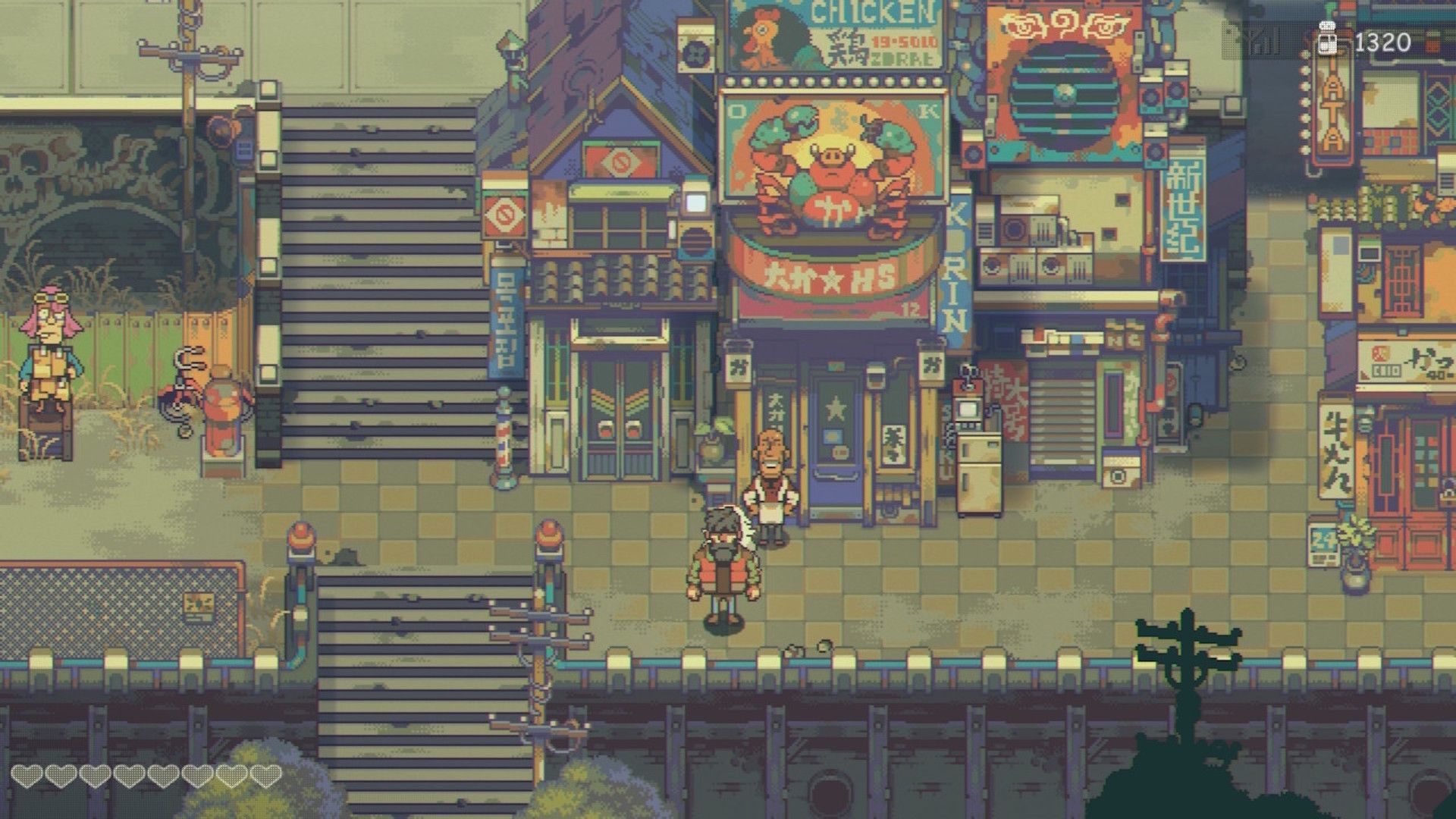 Exploring a town in Eastward