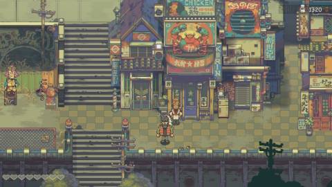 Exploring a town in Eastward