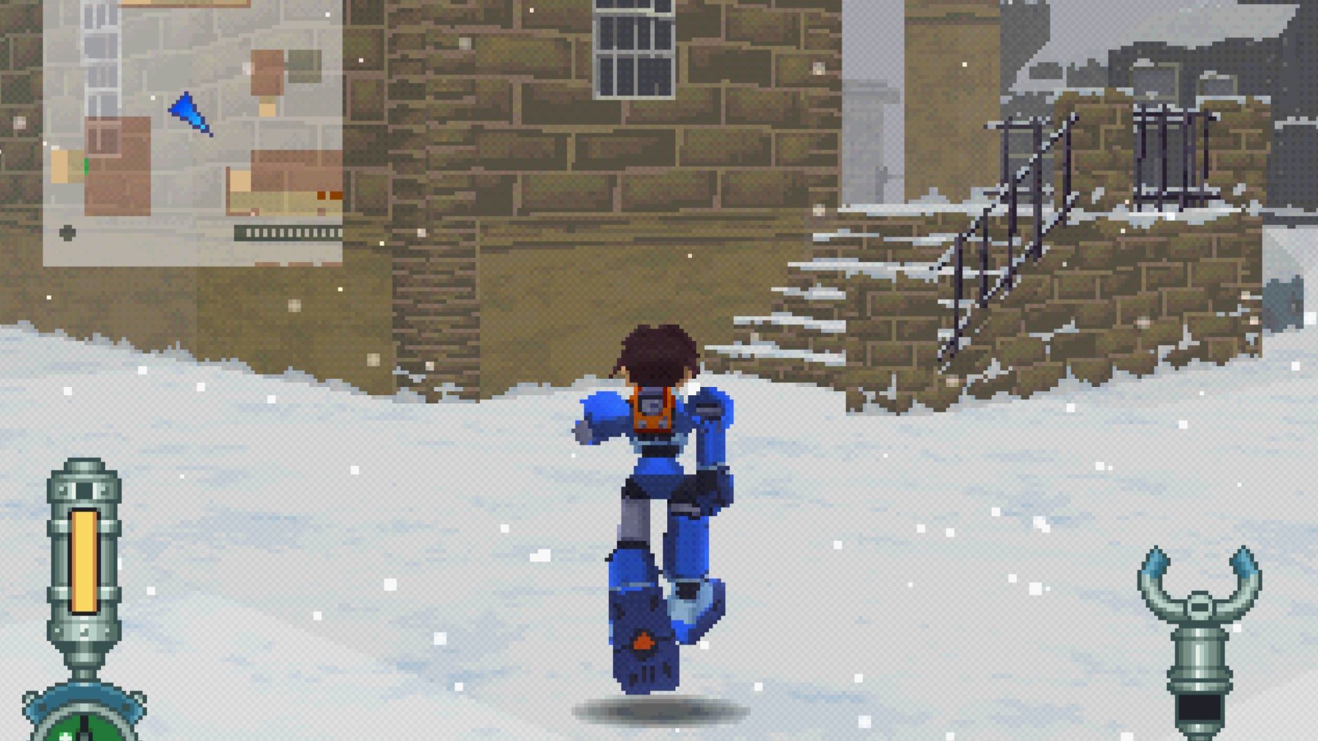 Menjelajahi kota dalam Mega Man Legends 2 (2000)