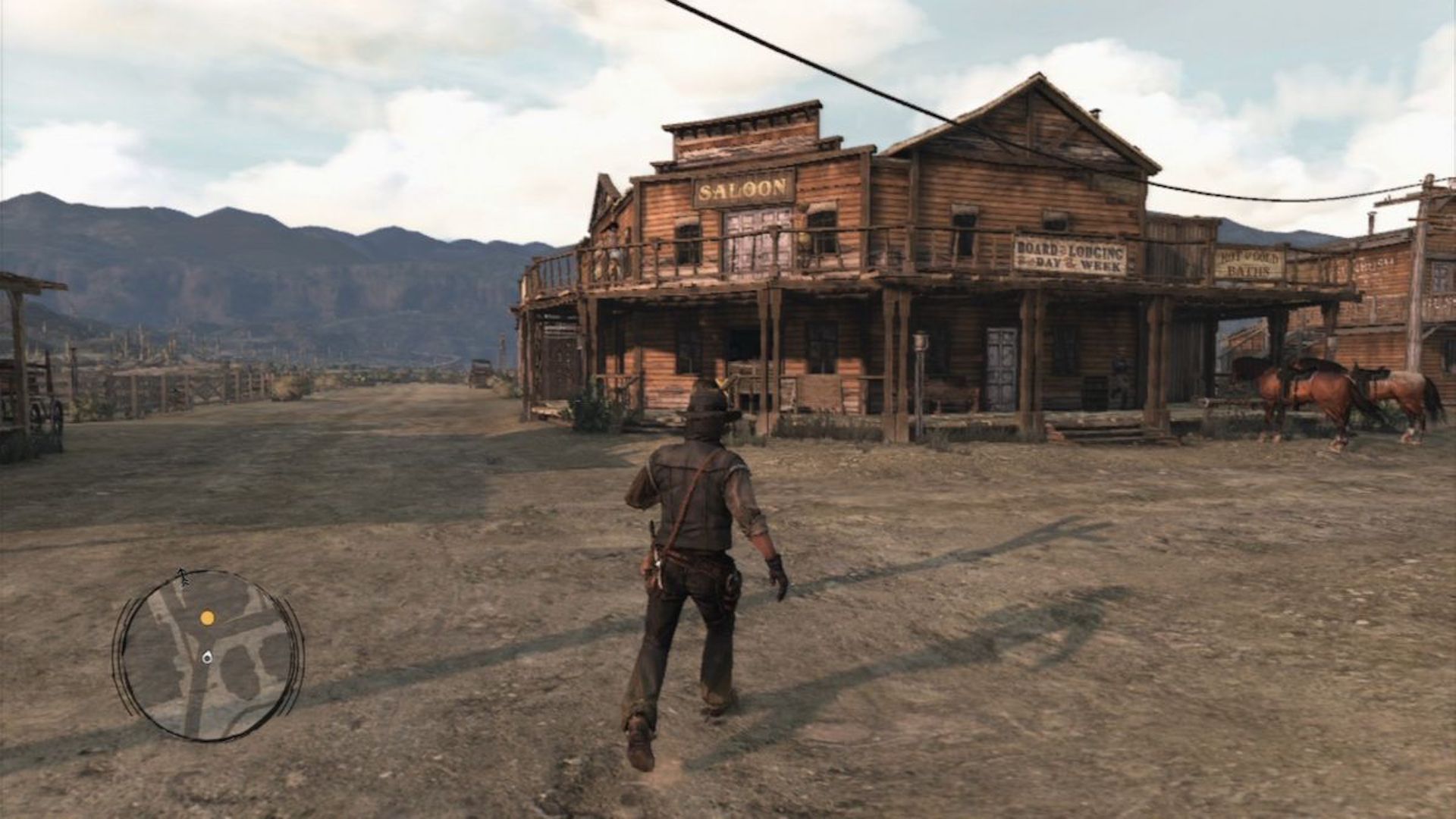 Exploring a town in Red Dead Redemption (2010)