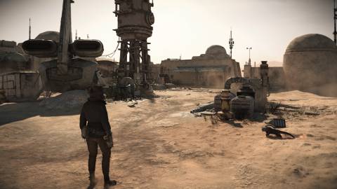 Exploring a town in Star Wars Outlaws (2024)
