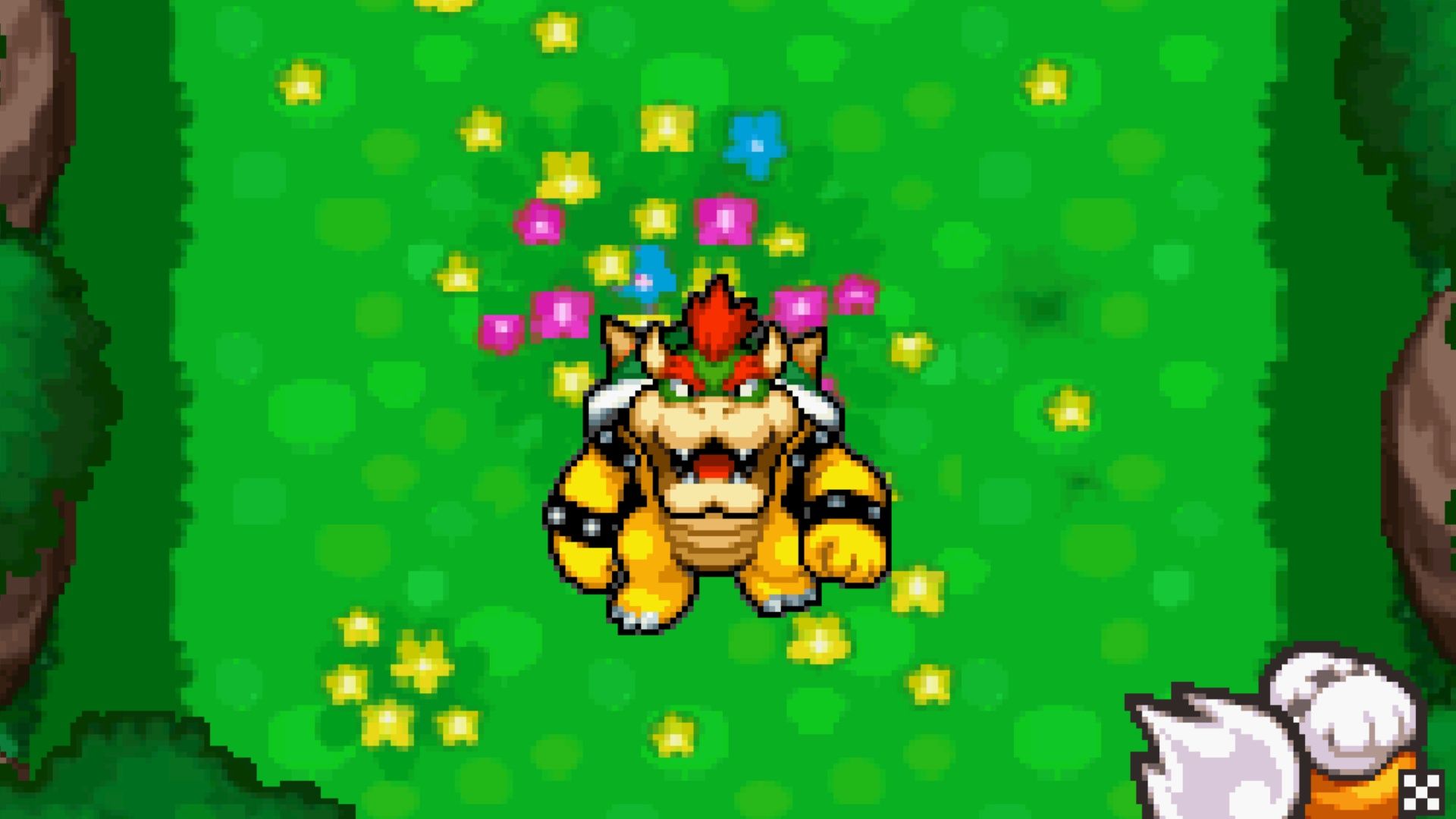 Exploring outside as Bowser in Mario & Luigi Bowser Inside Story