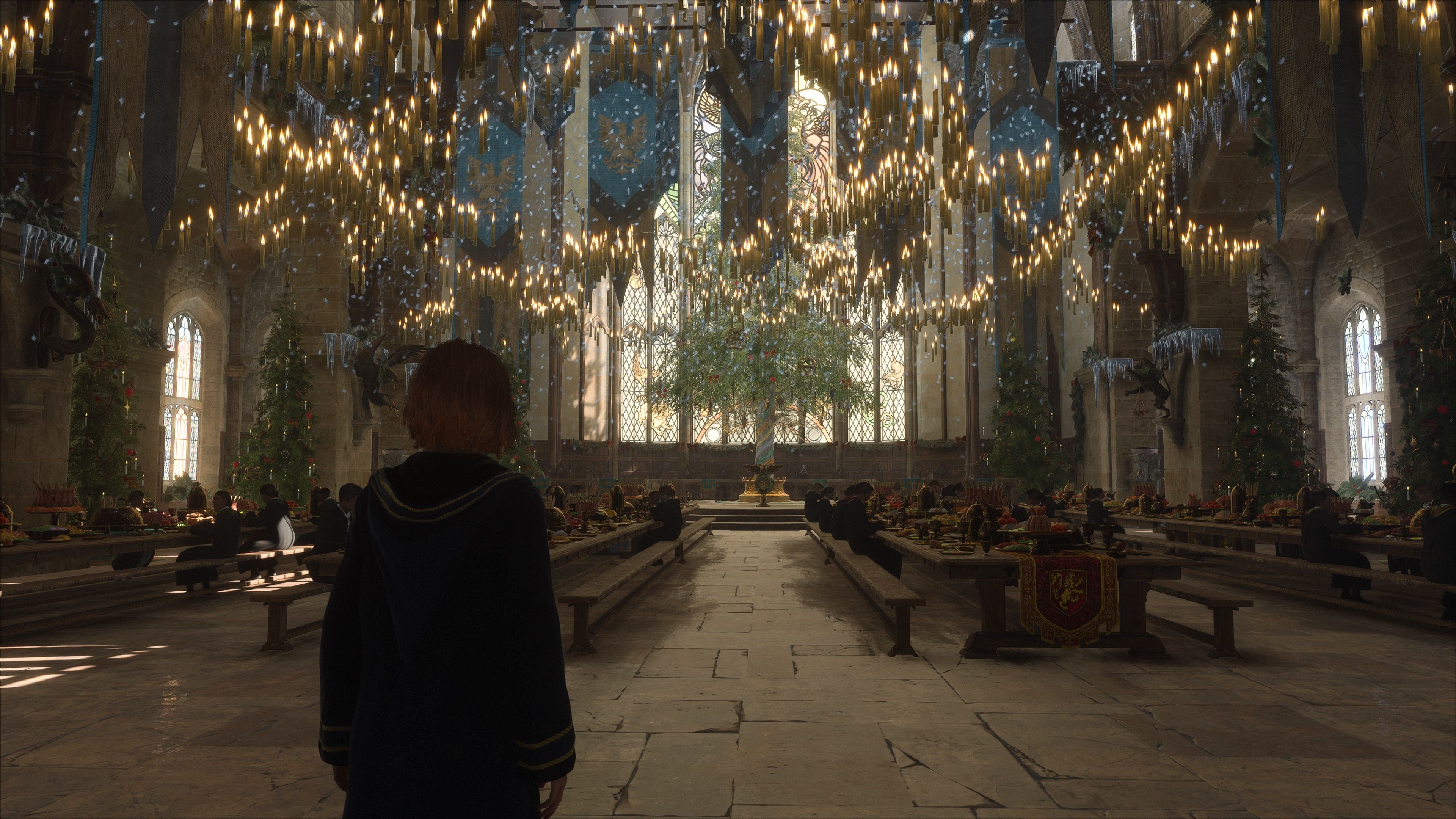 Exploring the grand hall in Hogwarts Legacy (2023)