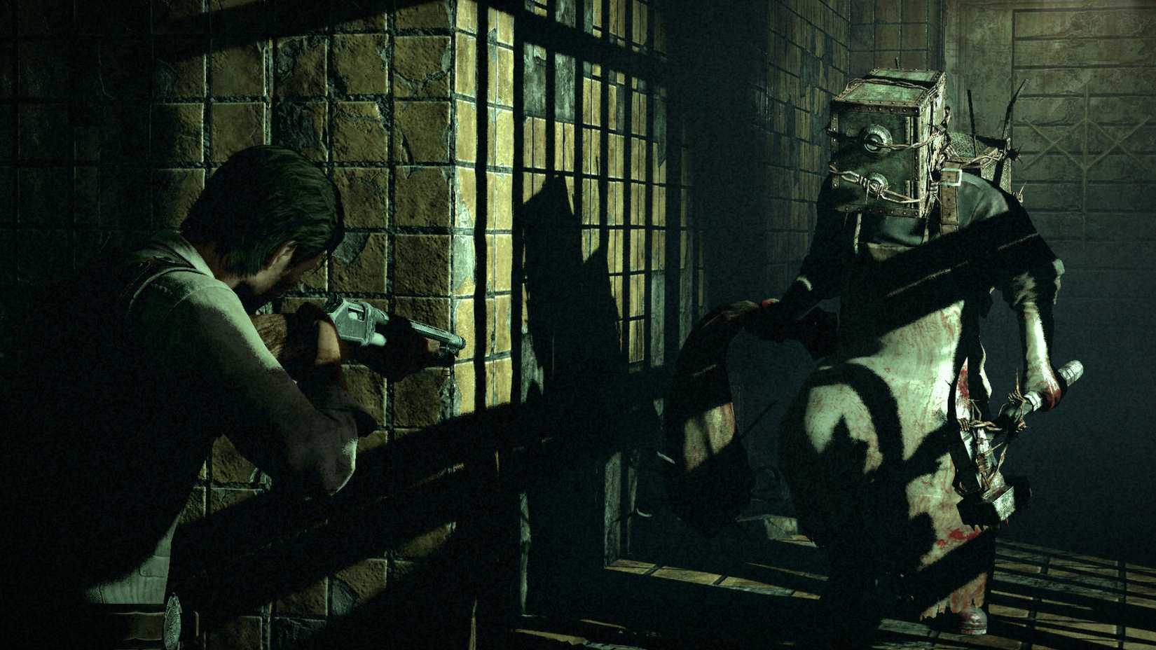 Facing a boss in The Evil Within (2014)