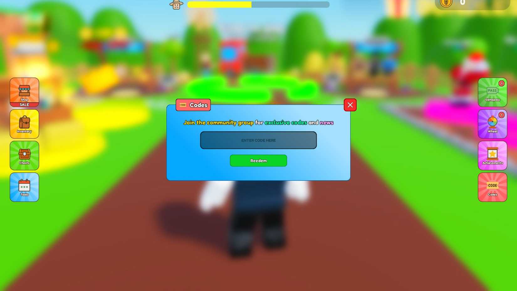 Farmer vs Crows the codes tab