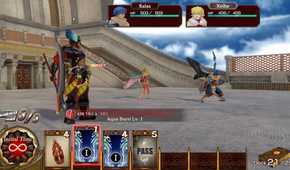 Fighting a battle in Baten Kaitos Eternal Wings and the Lost Ocean