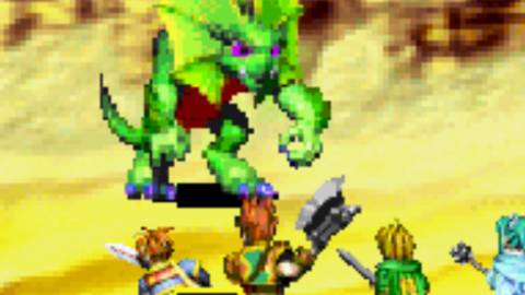 Fighting a battle in Golden Sun
