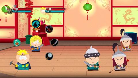 Fighting a battle in South Park The Stick Of Truth