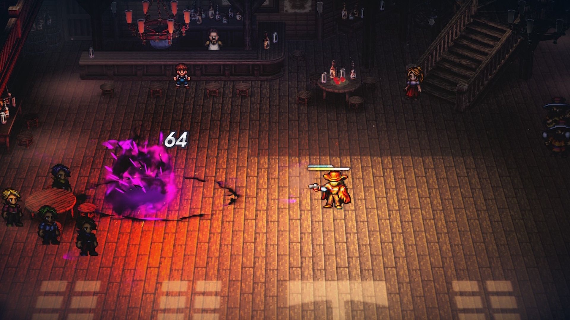 Fighting a battle in the Wild West in Live A Live (2022)