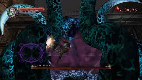 Fighting a boss as Lucia in Devil May Cry 2