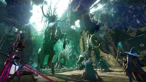 Fighting a group battle in Black Desert Online