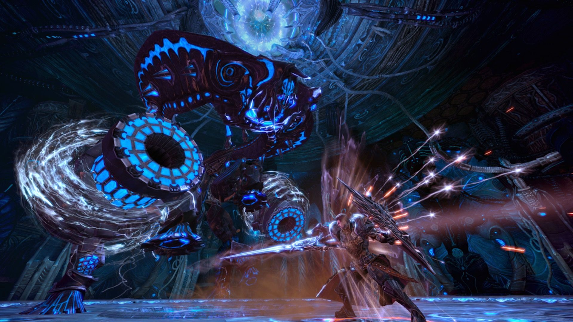 Fighting an enemy in TERA