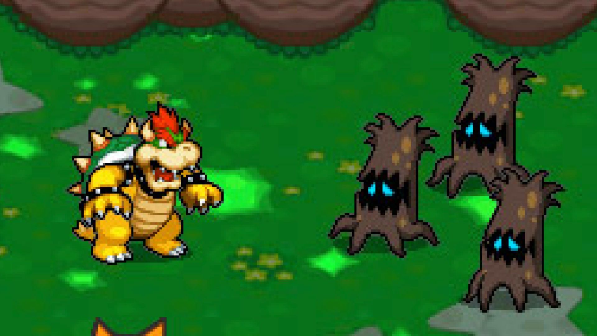 Fighting battle as Bowser in Mario & Luigi Bowser Inside Story