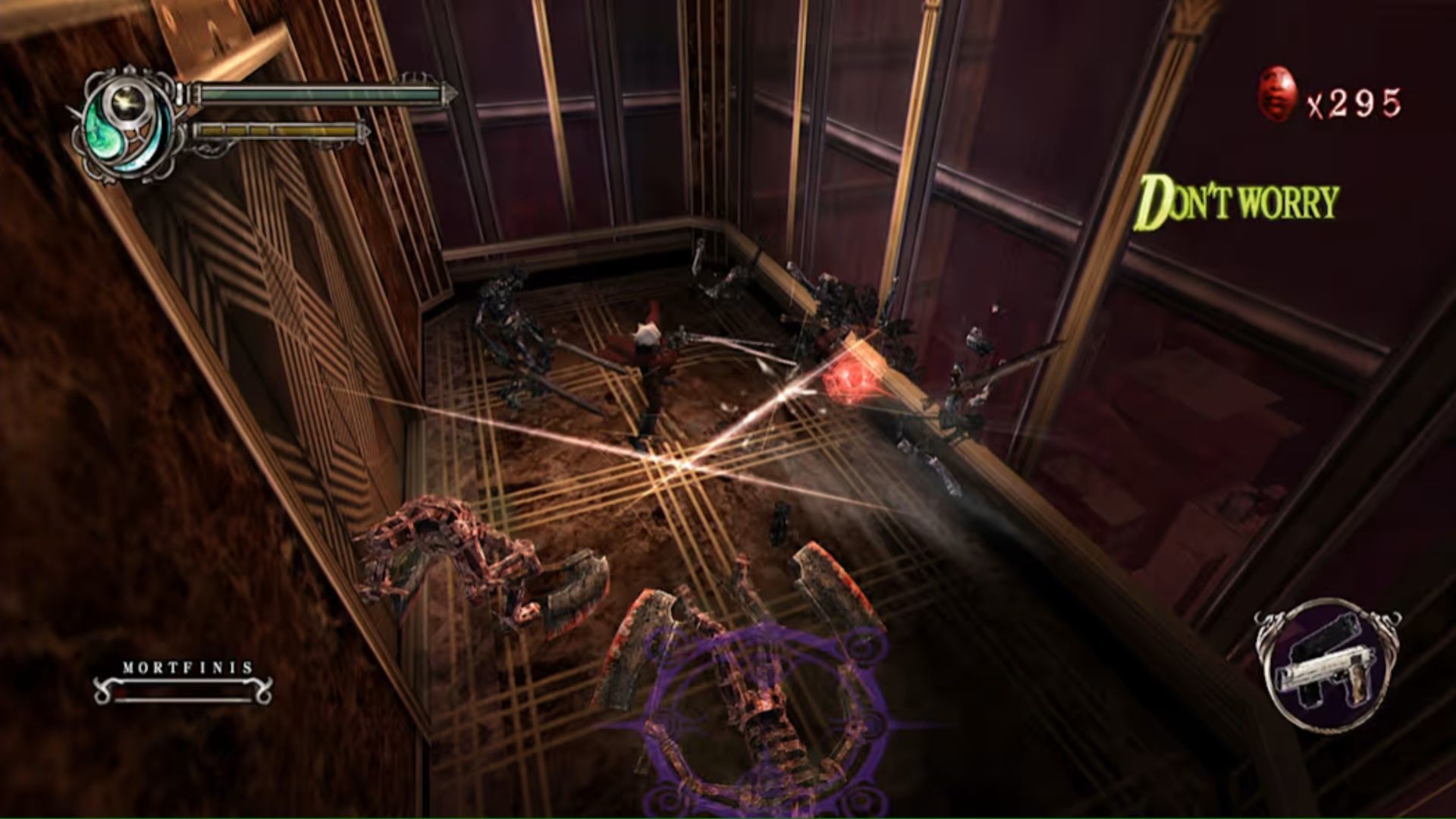 Fighting enemies in Devil May Cry 2