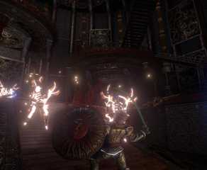 Fighting enemies in Outward (2019)