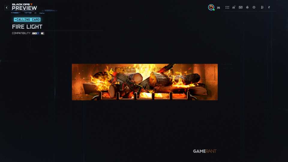 Fire Light (Calling Card)