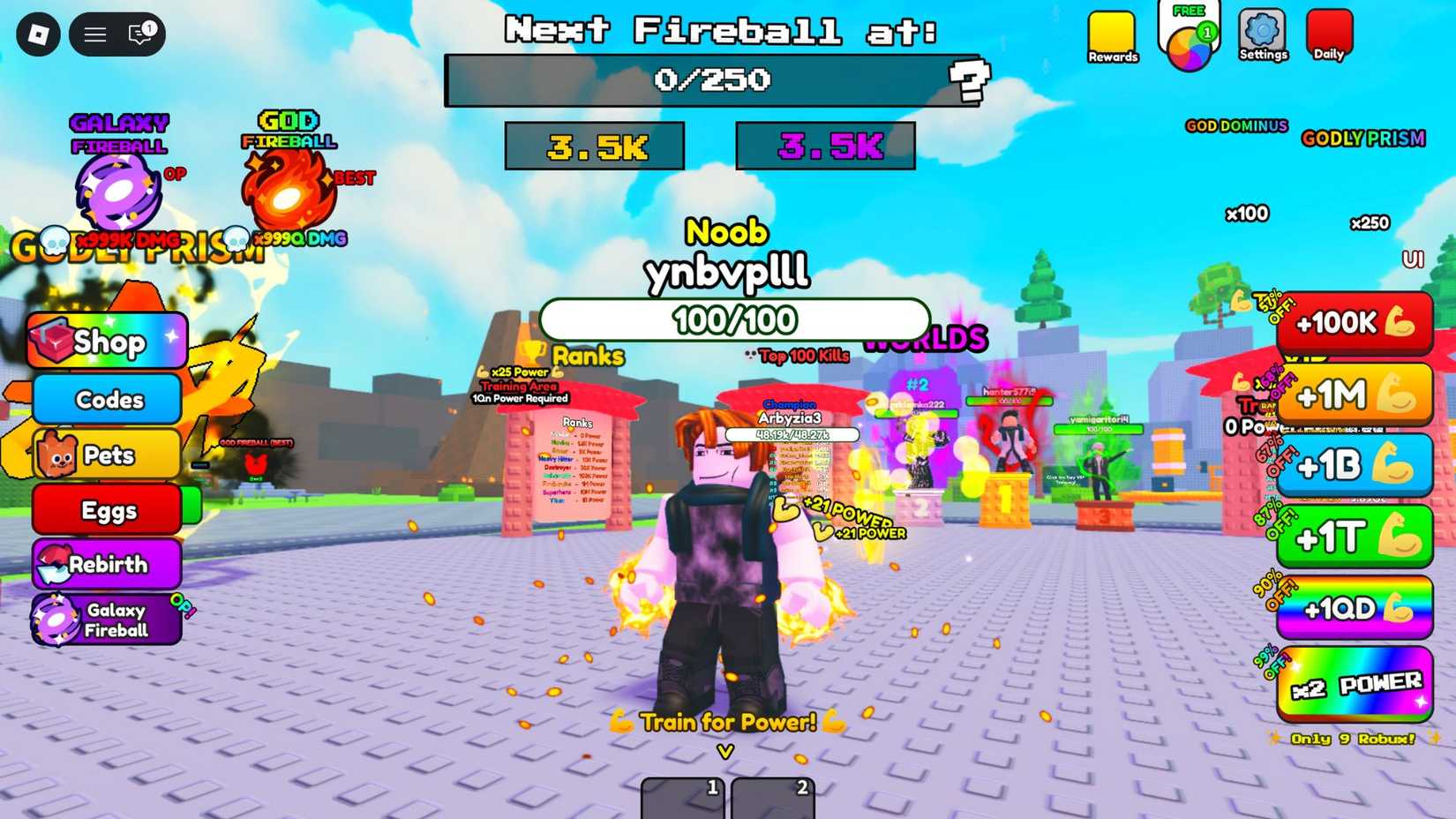 Fireball Training player