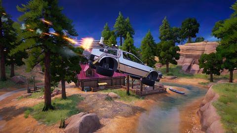 flying in the delorean