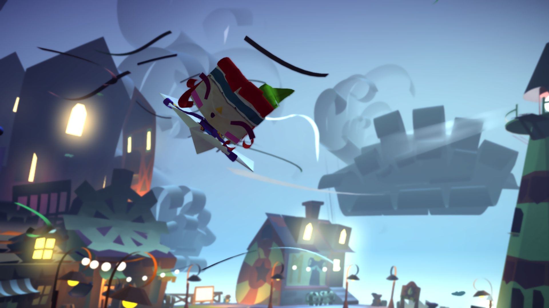 Flying on a letter in Tearaway Unfolded
