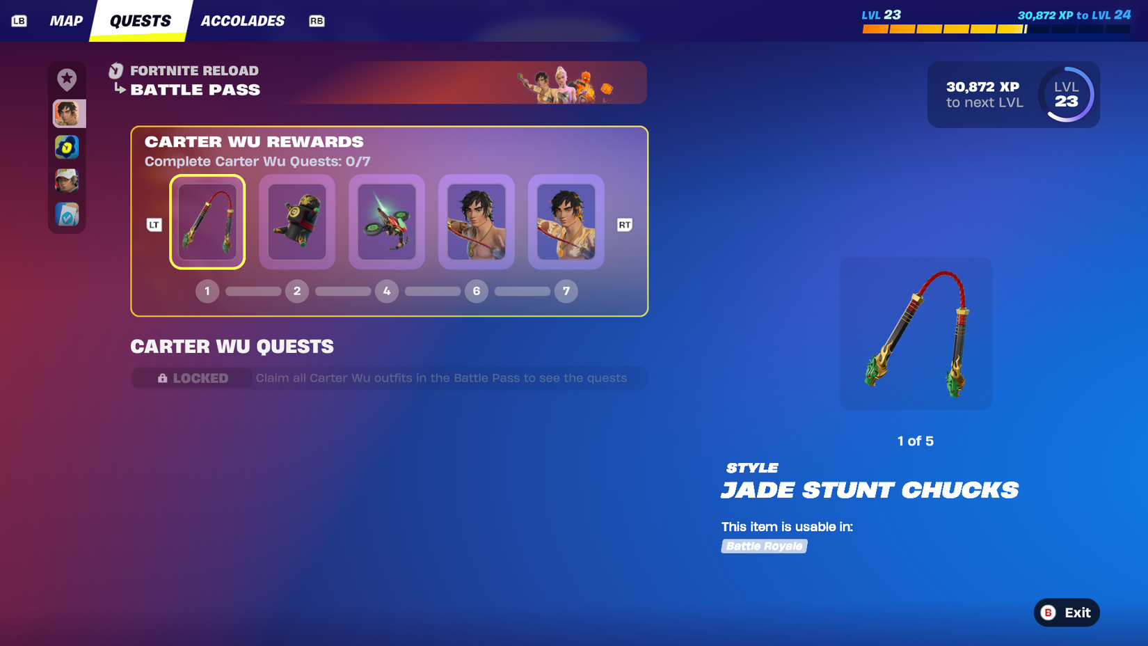 fortnite carter wu quests