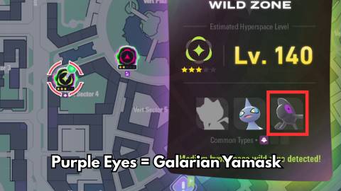 Galarian Yamask in 3-star hyperspace pokemon legends za