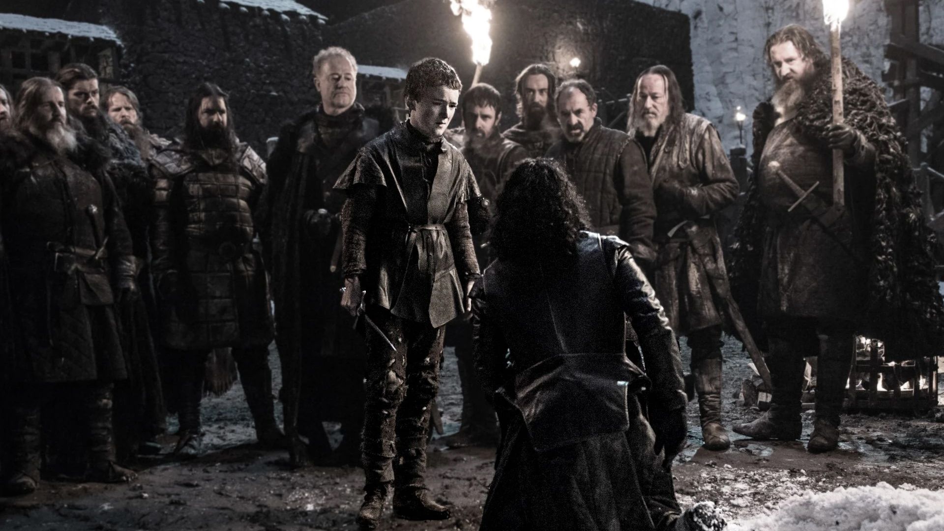 game of thrones olly about to stab Jon