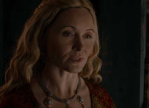 games of thrones lady crane talking to arya