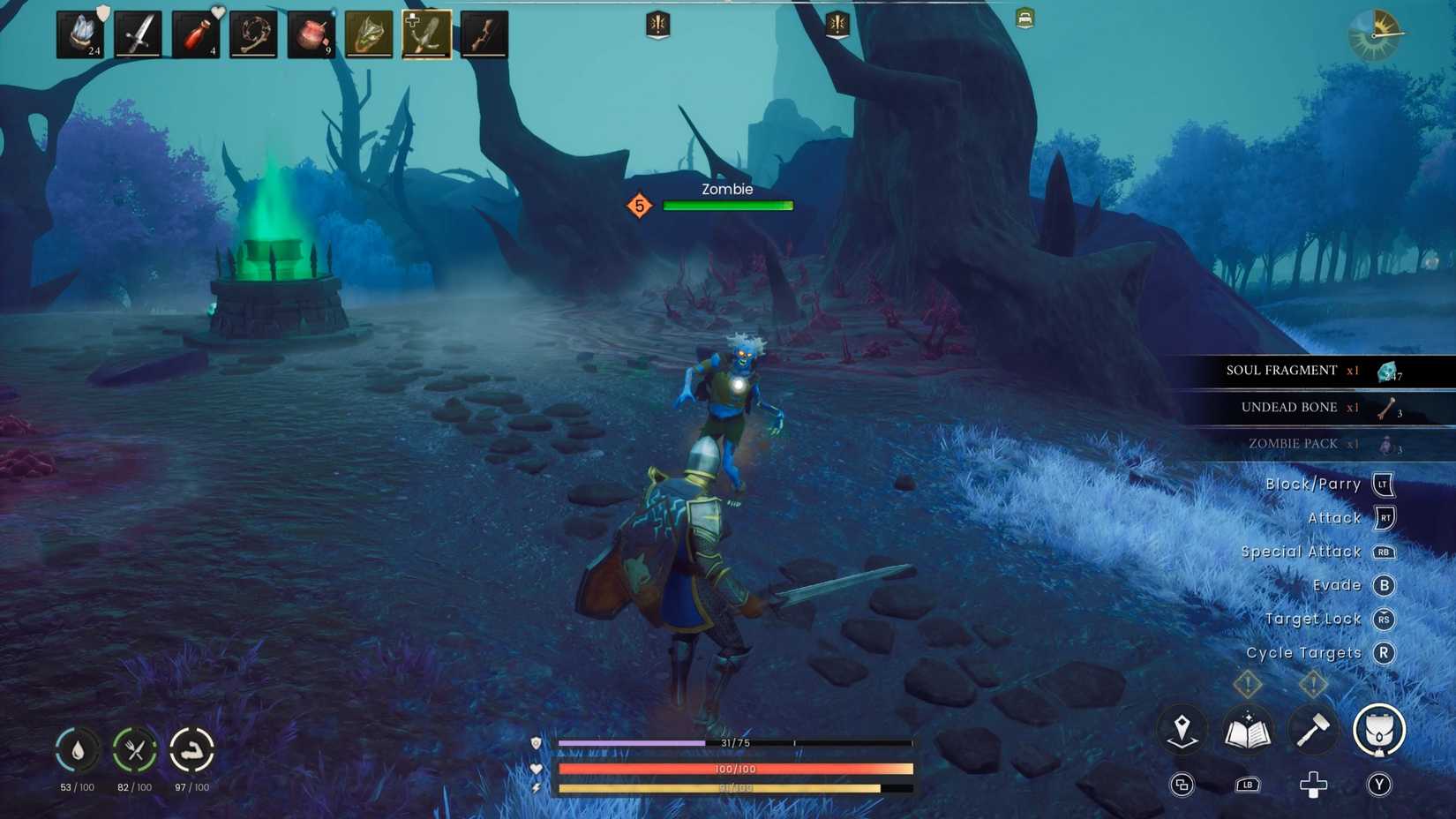 Get Soul Fragments from Zombies RuneScape Dragonwilds