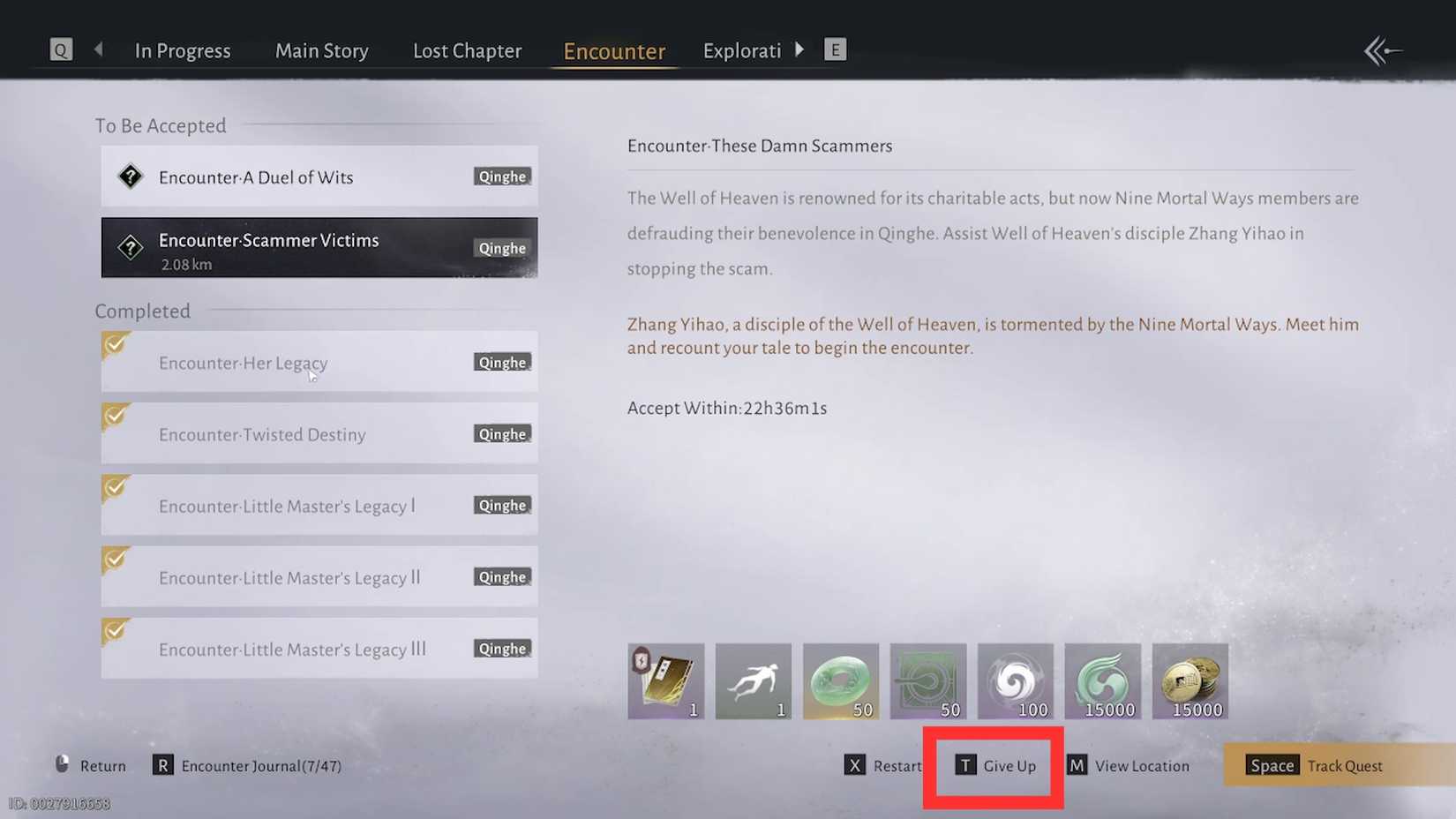 give up encounter where winds meet