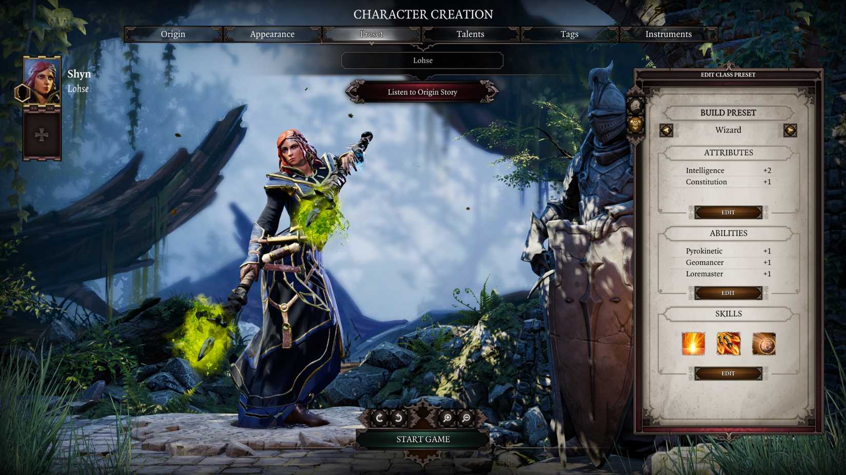 Glass Cannon Wizard build for lohse in divinity original sin 2 dos2