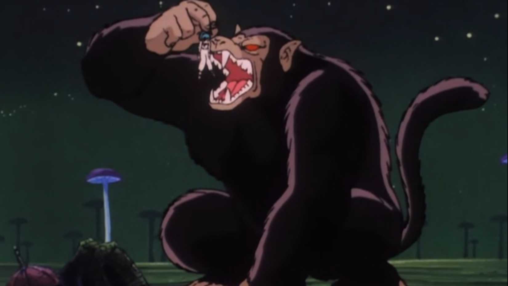 great ape goku about to eat bulma