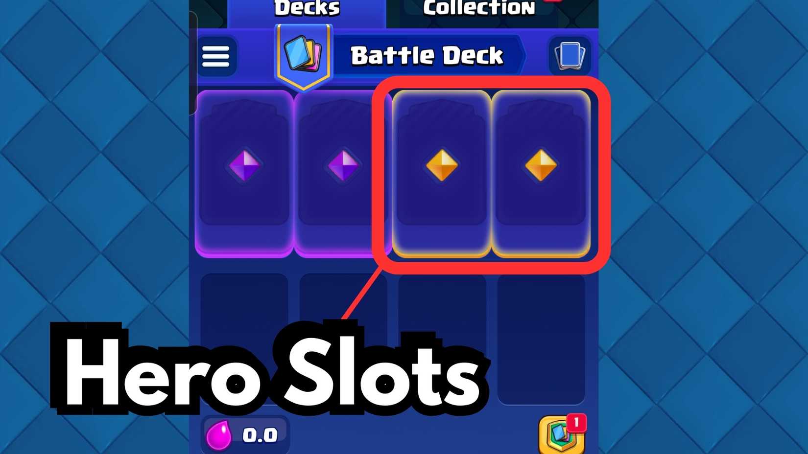 hero slots in clash royale