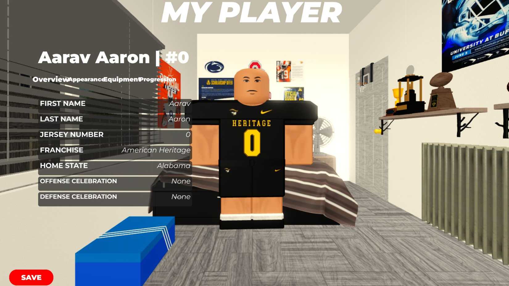 High School Football player