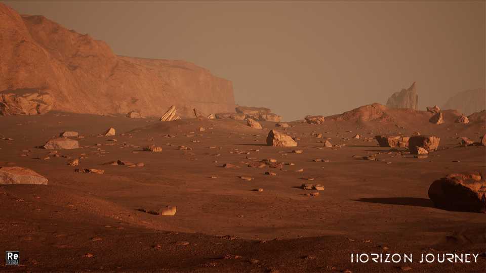 horizon journey mars landscape