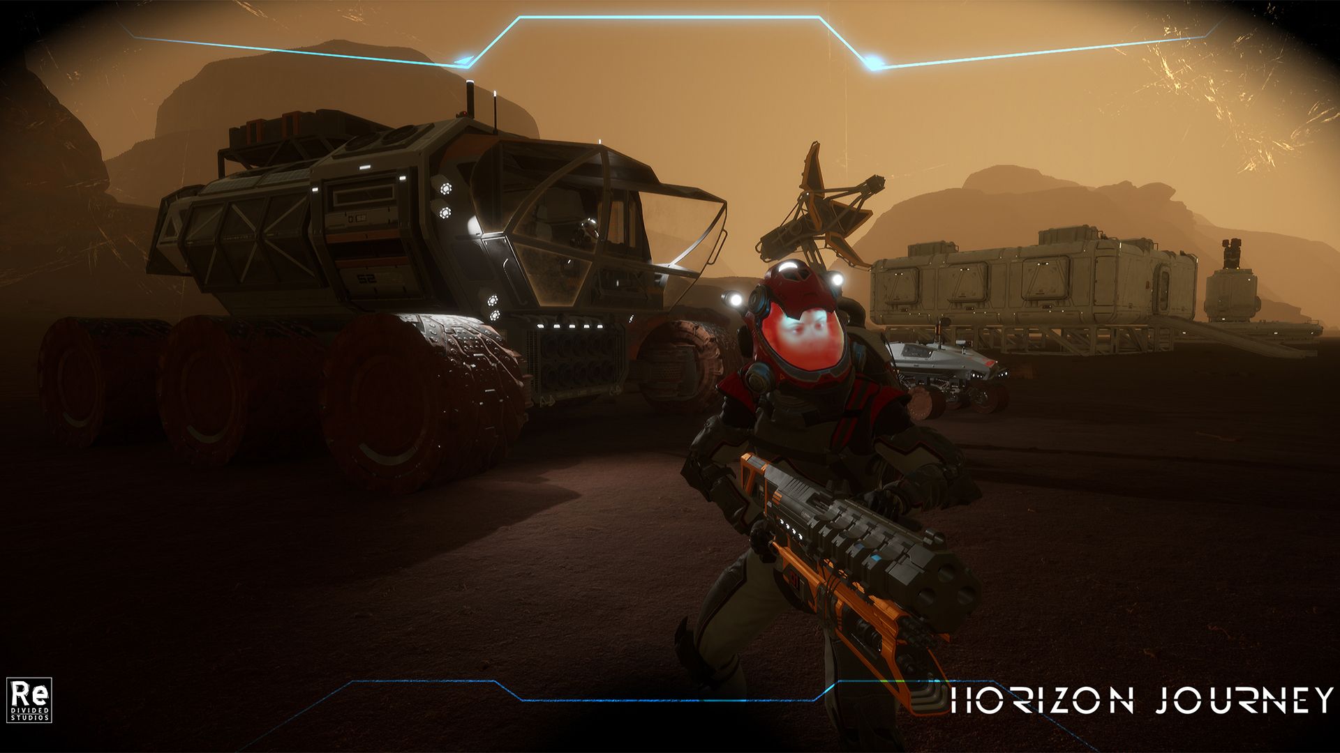 horizon journey person in spacesuit