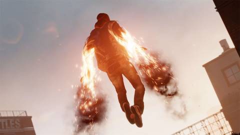 Hovering with fire in inFAMOUS Second Son (2014)