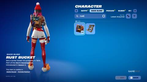 how to get the Rust Bucket Back Bling in Fortnite - 3
