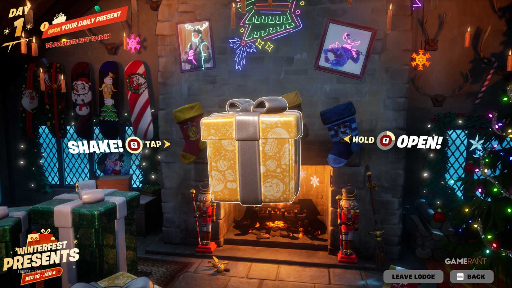 How to Open Presents in Fortnite's Winterfest 2025 Event