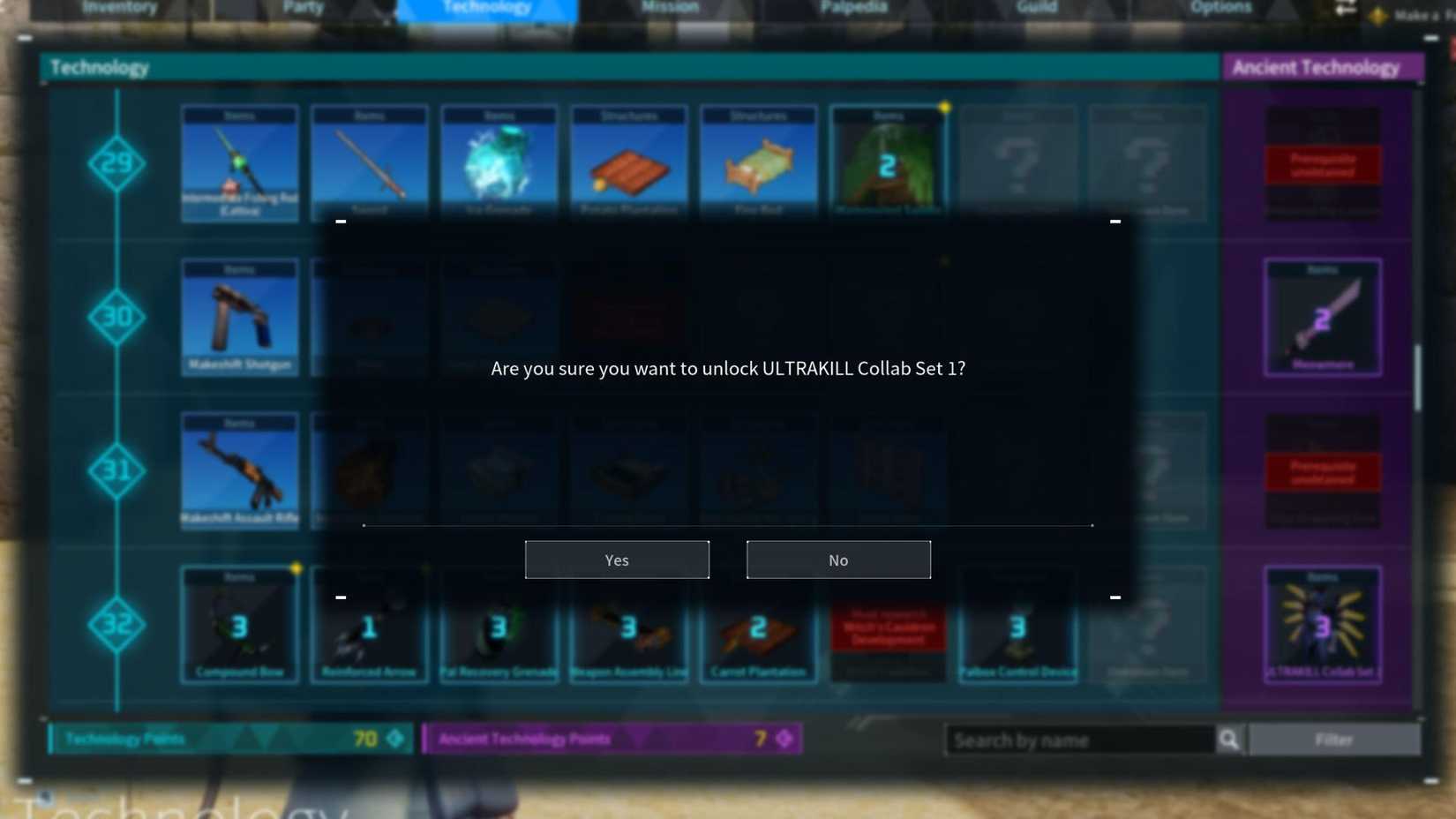 How to unlock V1 Armor Palworld