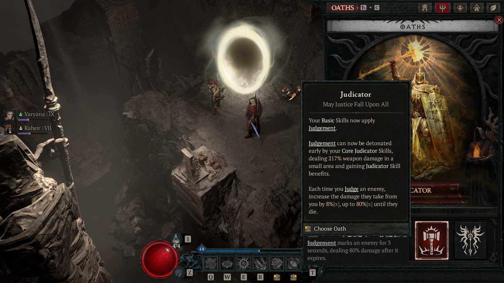 Sumpah Judicator Paladin Diablo 4