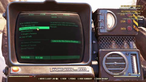 FO76 Burning Springs Welcoming Committee Quest