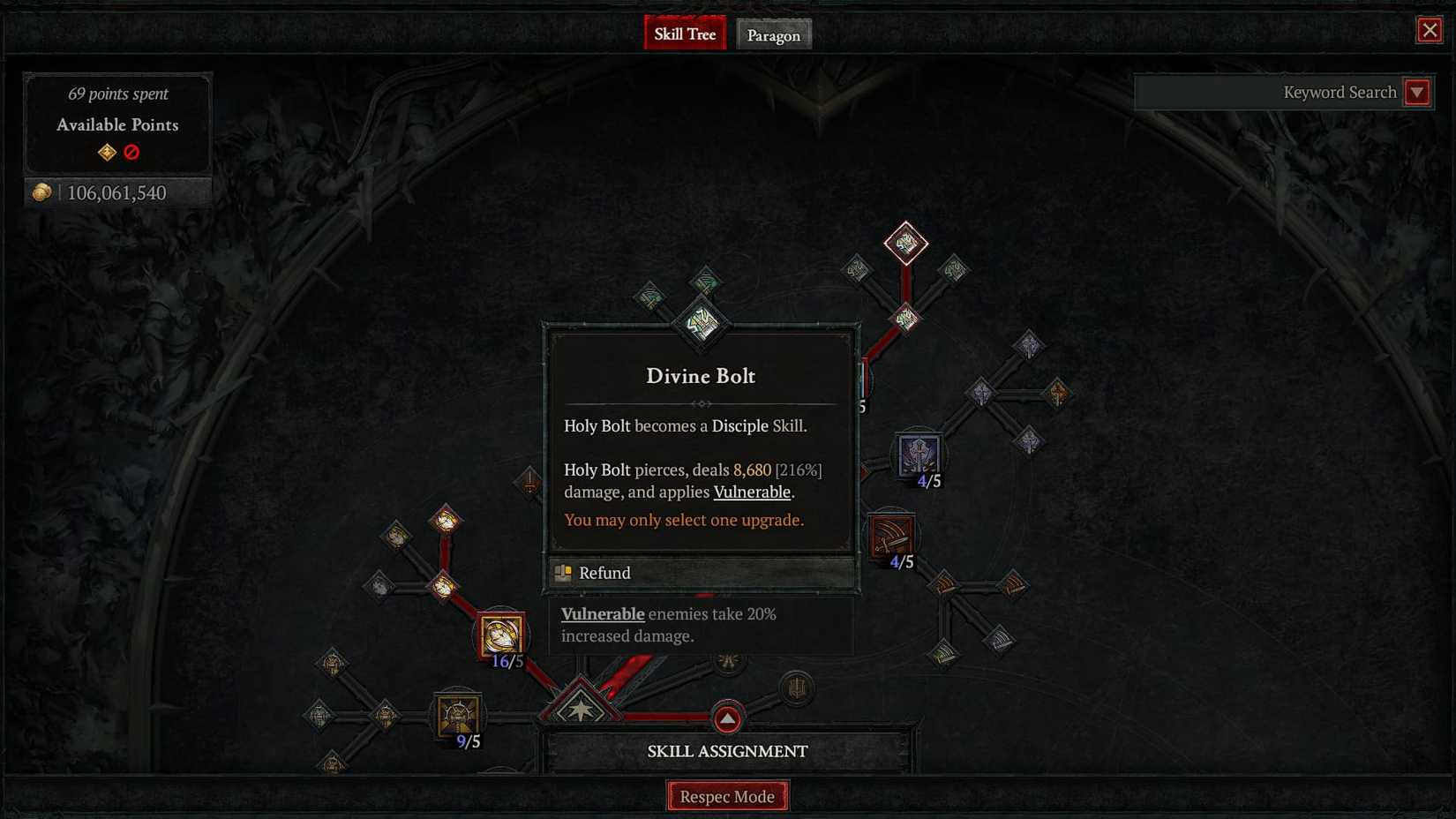 Skill Holy Bolt Paladin Diablo 4