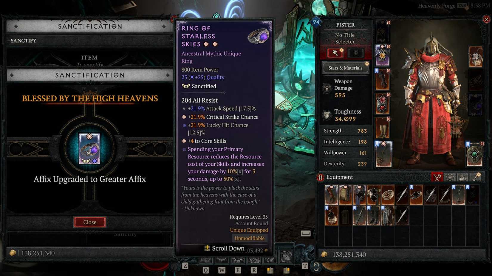 D4 Ring of Starless Skies Sanctification